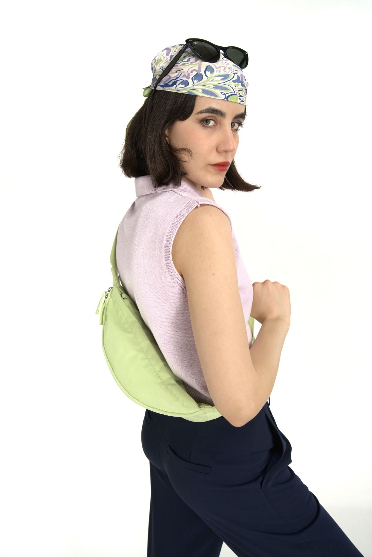 Sleeveless Polo Neck Sweater