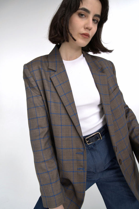 Plaid Blazer Jacket