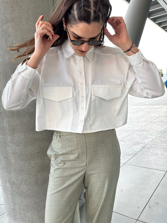 Crop Utility Shirt