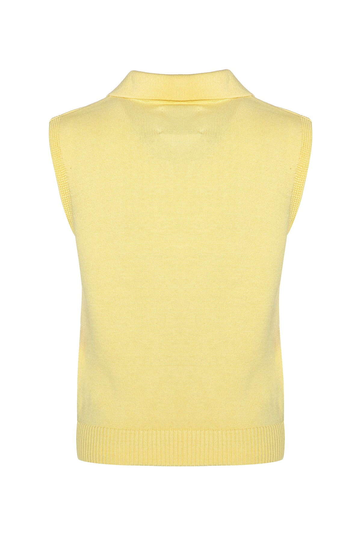 Sleeveless Polo Neck Sweater
