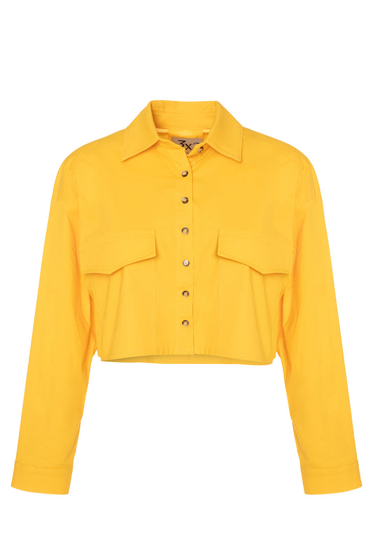 Orange Crop Cut Utility Shirt