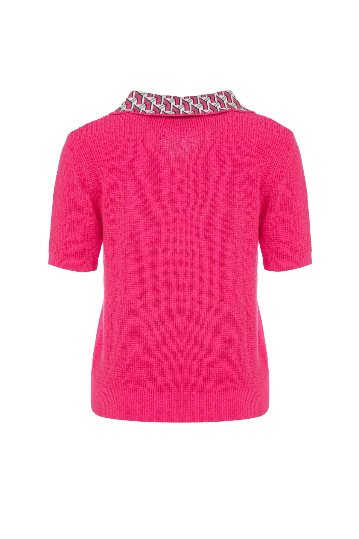 Polo Collar Retro Short Sleeve Sweater