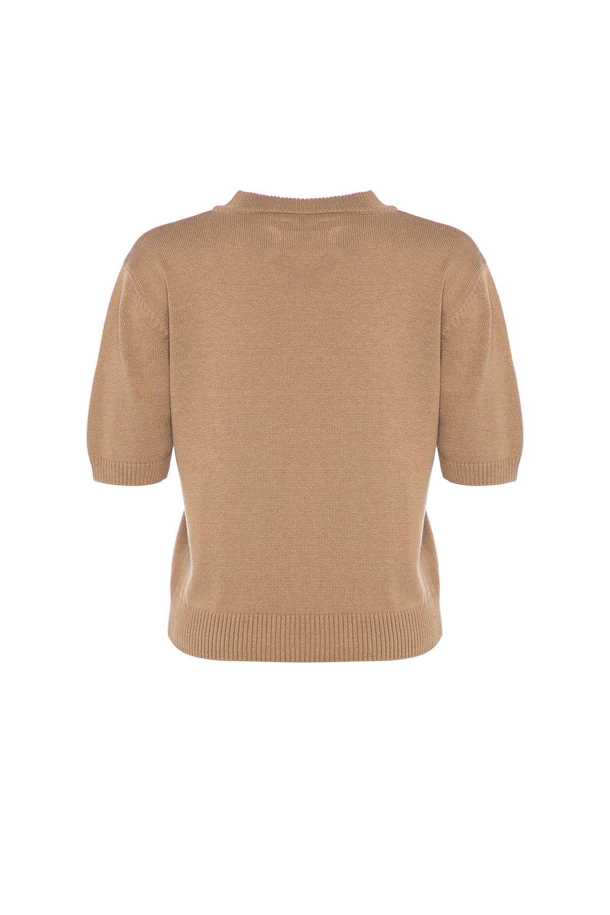 Dog Figured Short Sleeve Sweater
