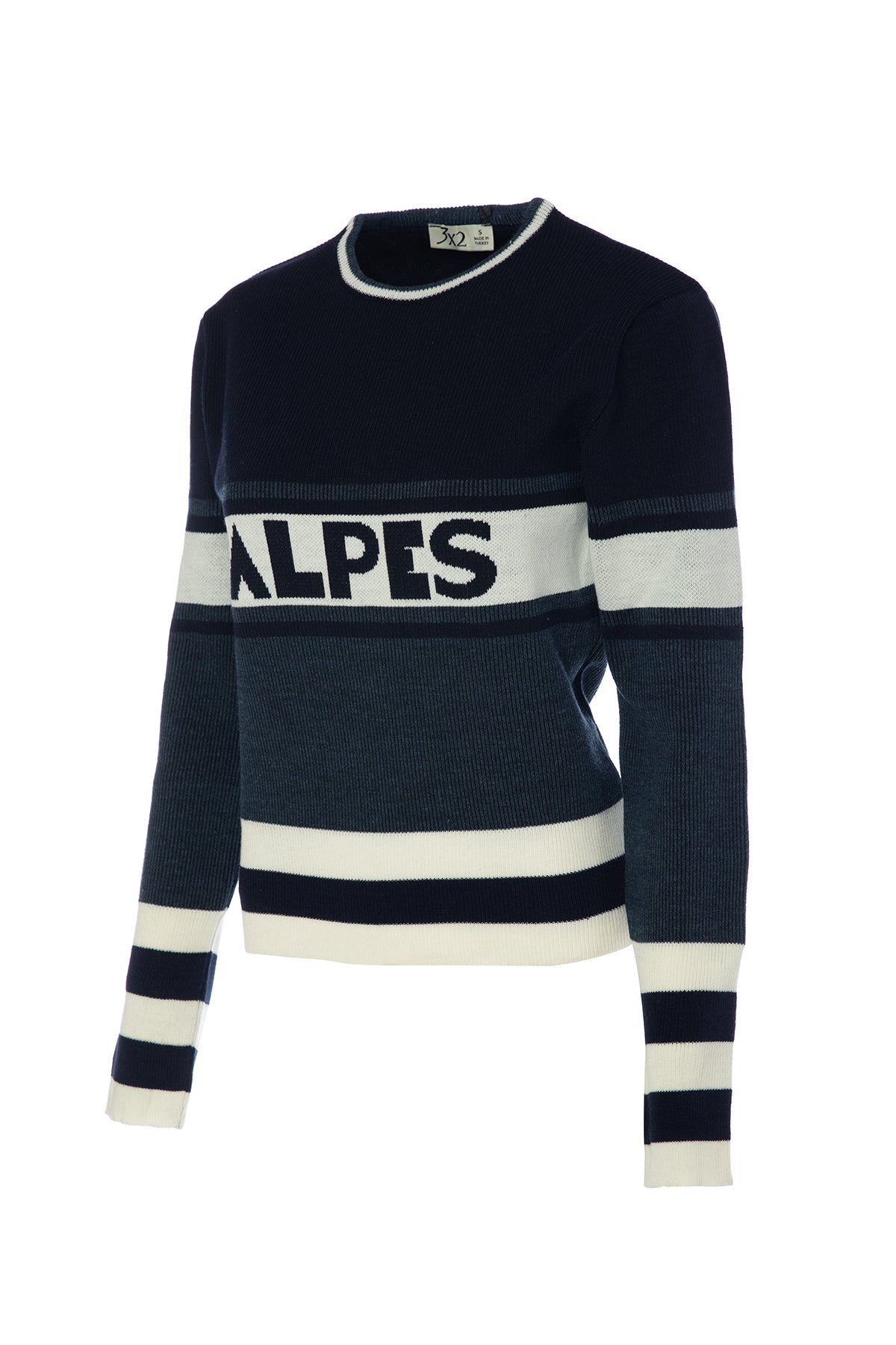 Alpes Blue Retro Knitwear Sweater